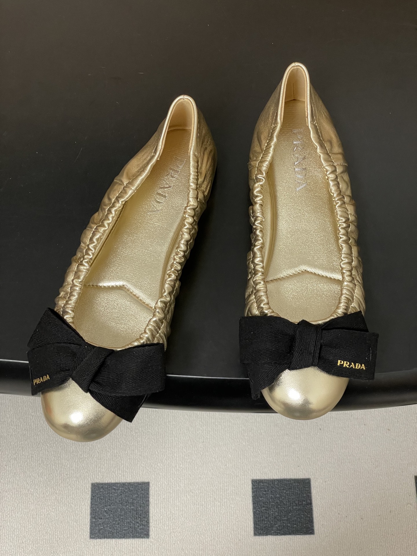 프라다(Prada) 프렌치 빅 리본 발레리나 플랫 슈즈 로퍼 단화 신발