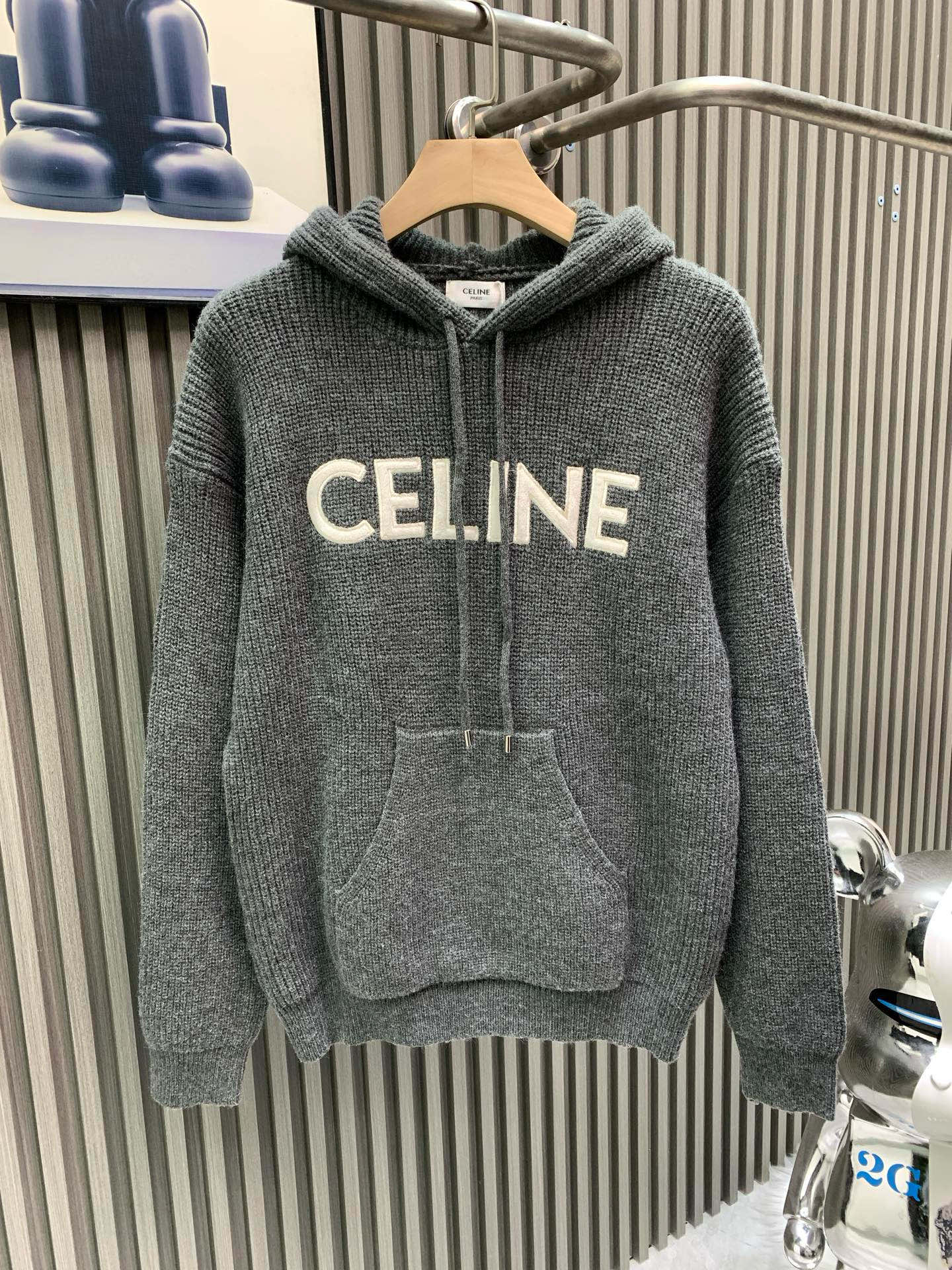 셀린느(CELINE) 로고 후드 니트 스웨터 의류