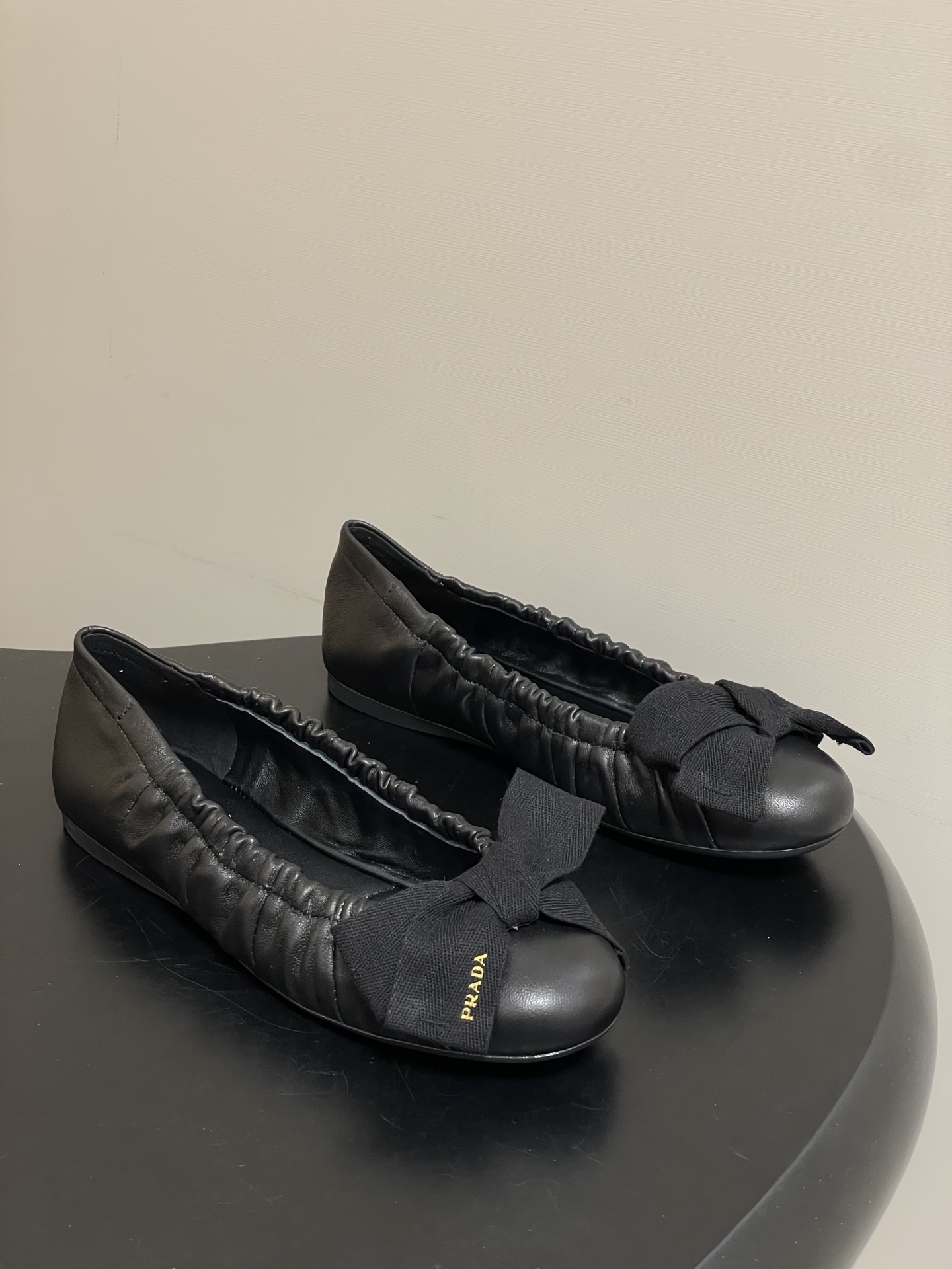 프라다(Prada) 프렌치 빅 리본 발레리나 플랫 슈즈 로퍼 단화 신발