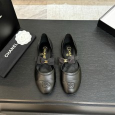 샤넬(Chanel) 리본 플랫 슈즈 단화 신발