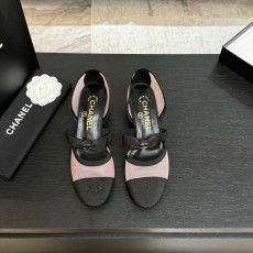 샤넬(Chanel) 리본 굽 플랫 슈즈 단화 신발