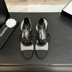 샤넬(Chanel) 리본 굽 플랫 슈즈 단화 신발