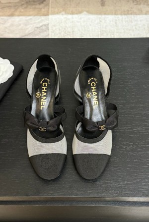 샤넬(Chanel) 리본 굽 플랫 슈즈 단화 신발