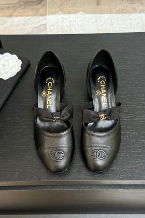 샤넬(Chanel) 리본 굽 플랫 슈즈 단화 신발