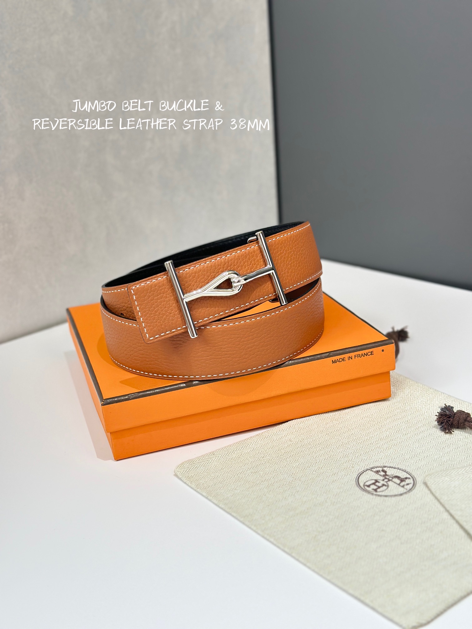 에르메스(HERMES) Jumbo 버클 리버서블 가죽 벨트 악세사리