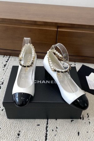 샤넬(CHANEL) 체인 진주 메리제인 구두 신발