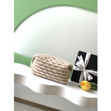 샤넬(CHANEL) 26C 베이지 스트라이프 미니 클러치 파우치 백 가방