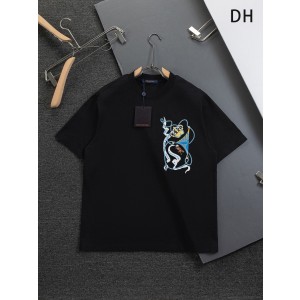 루이비통(LV) 크라운 실드 자수 반팔 티셔츠 의류