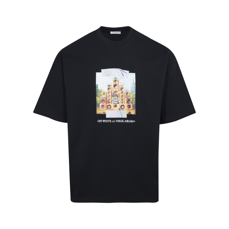 오프화이트(OFF-WHITE) 정글 그래픽 프린트 반팔 티셔츠 의류