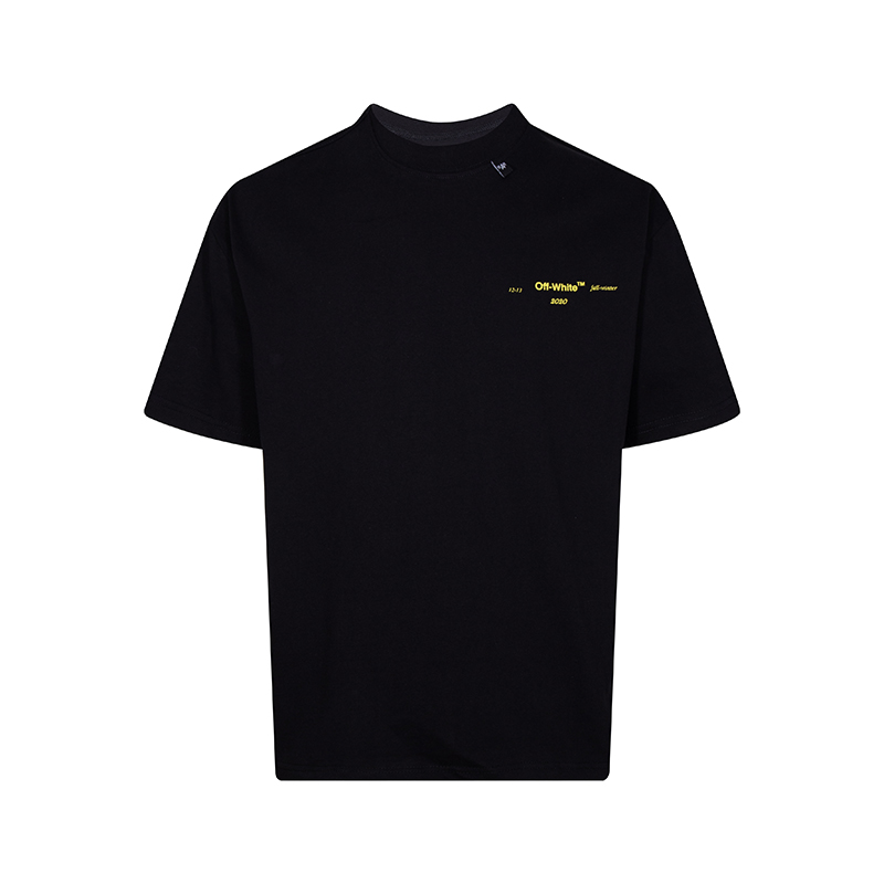 오프화이트(OFF-WHITE) 골드 브러시 애로우 반팔 티셔츠 의류