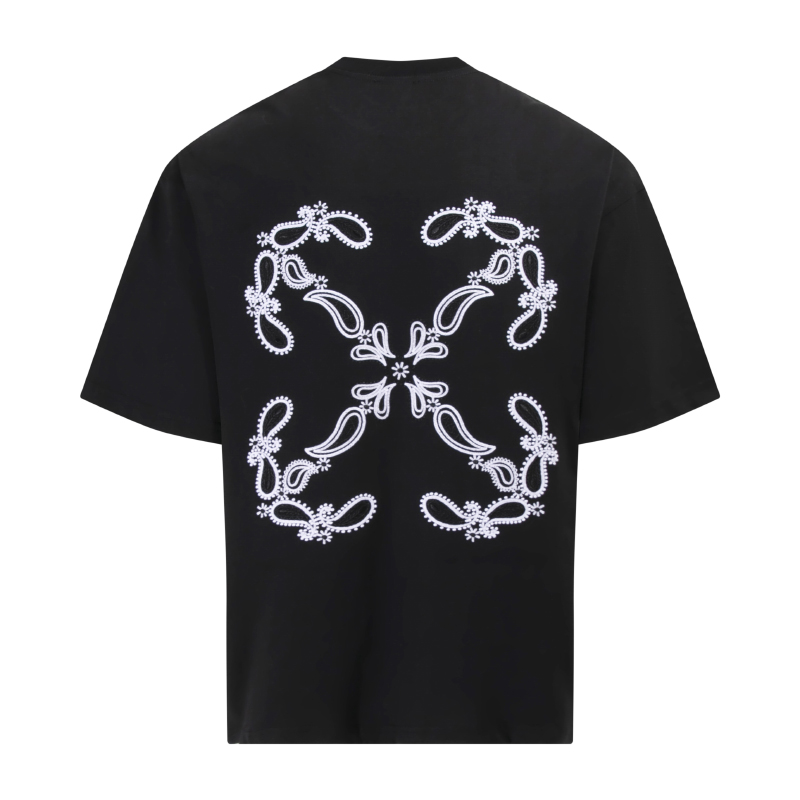 오프화이트(OFF-WHITE) 페이즐리 자수 반팔 티셔츠 의류