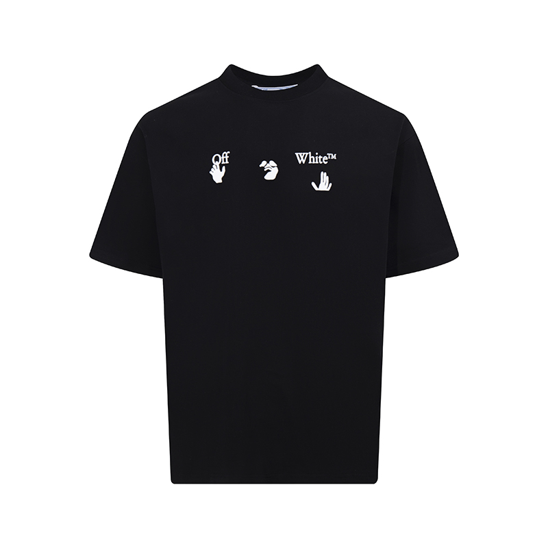 오프화이트(OFF-WHITE) 컬러 블록 반팔 티셔츠 의류