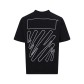 오프화이트(OFF-WHITE) 웨이브 라인 반팔 티셔츠 의류