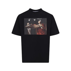 오프화이트(OFF-WHITE) 스컬 오일 페인팅 반팔 티셔츠 의류