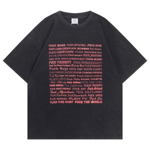 베트멍(VETEMENTS) 레터링 프린트 워싱 반팔 티셔츠 의류