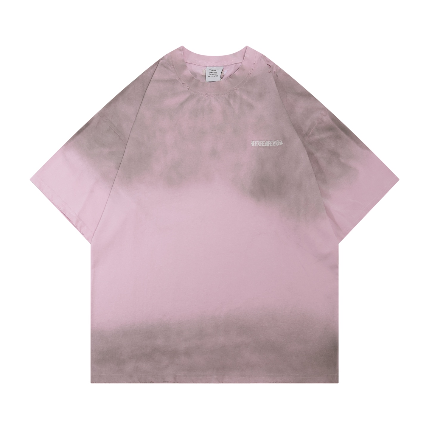 베트멍(VETEMENTS) 3D 디스트레스 워싱 반팔 티셔츠 의류