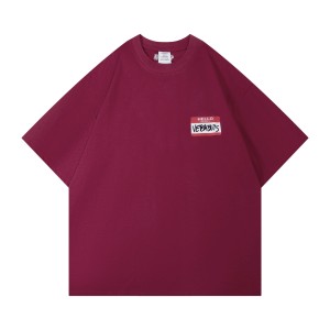 베트멍(VETEMENTS) 레드 라벨 그래픽 반팔 티셔츠 의류