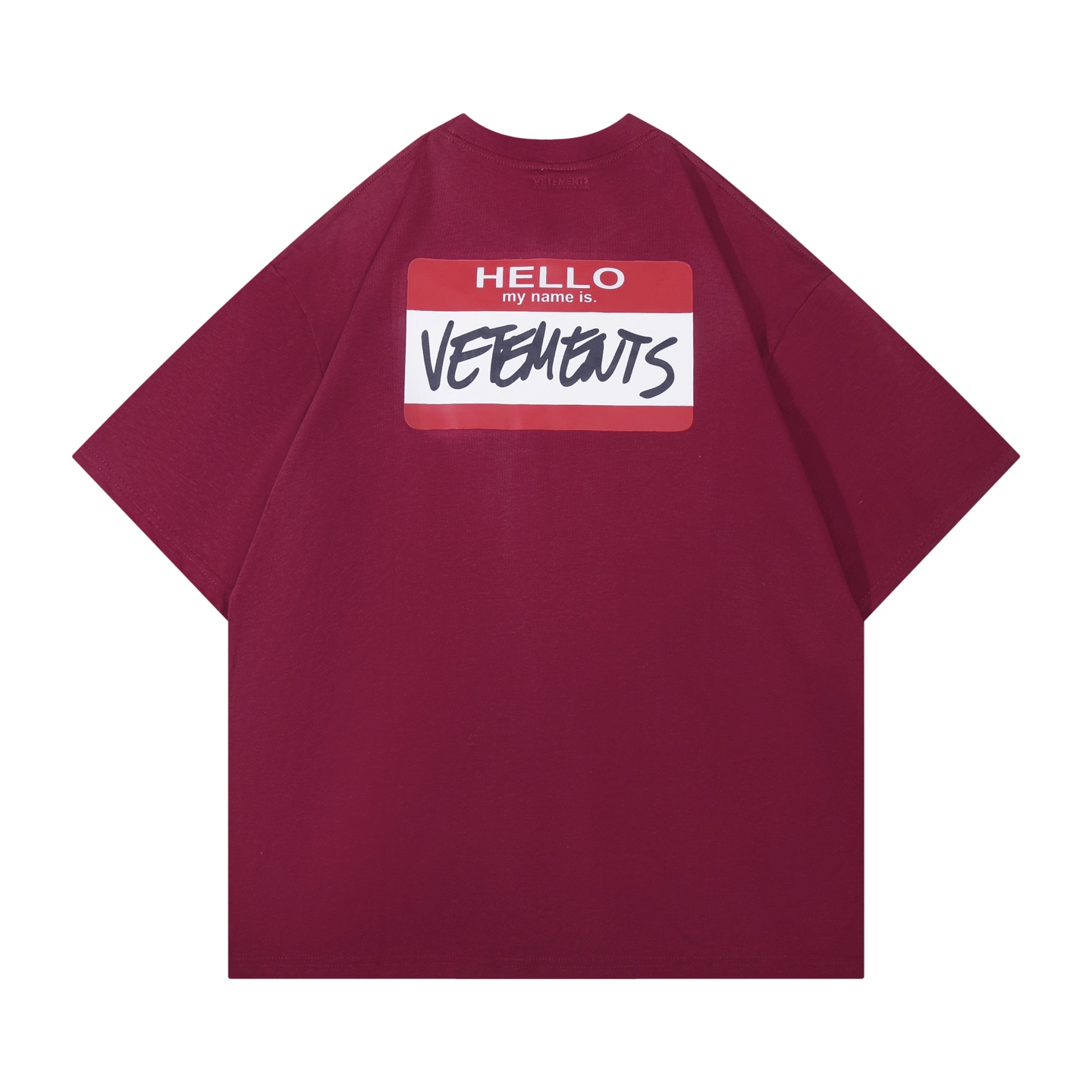 베트멍(VETEMENTS) 레드 라벨 그래픽 반팔 티셔츠 의류