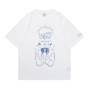 베트멍(VETEMENTS) 카툰 핸드드로잉 그래픽 반팔 티셔츠 의류