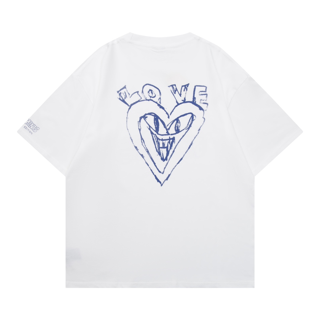 베트멍(VETEMENTS) 카툰 자동차 그래픽 반팔 티셔츠 의류