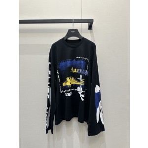 셀린느(Celine) 그래피티 로고 긴팔 티셔츠 의류