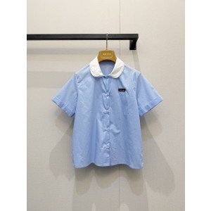 미우미우(MiuMiu) 레이어드 레이스 카라 셔츠 의류