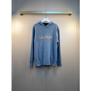 루이비통(LV) 가죽 로고 니트 후드 티셔츠 의류