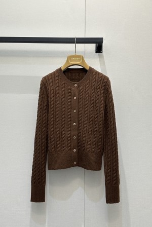 미우미우(MIU MIU) 케이블 니트 가디건 의류