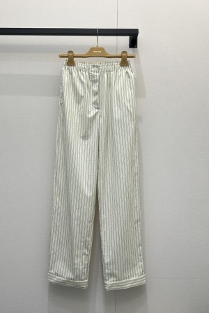 미우미우(MIU MIU) 스트라이프 코튼 팬츠 의류