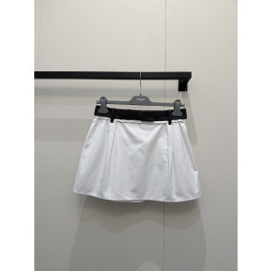 프라다(Prada) 사이드 셔링 화이트 스커트 치마 의류