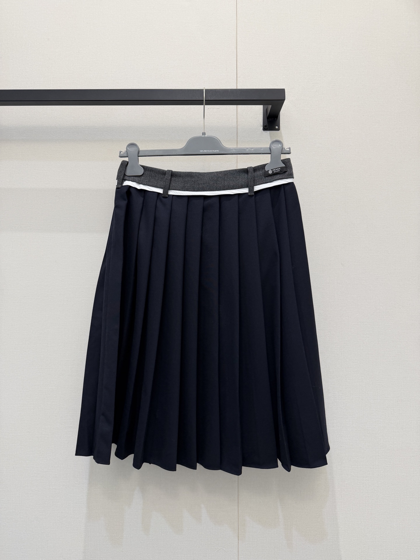 프라다(Prada) 트위드 배색 플리츠 스커트 치마 의류