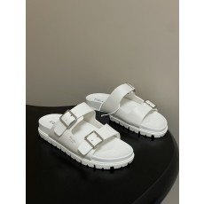 프라다(PRADA) 더블 버클 플랫폼 샌들 슬리퍼 신발