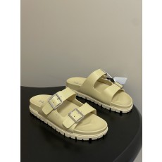 프라다(PRADA) 더블 버클 플랫폼 샌들 슬리퍼 신발