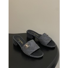 샤넬(CHANEL) 데님 힐 슬리퍼 신발