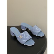 샤넬(CHANEL) 데님 힐 슬리퍼 신발