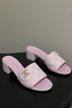 샤넬(CHANEL) 데님 힐 슬리퍼 신발