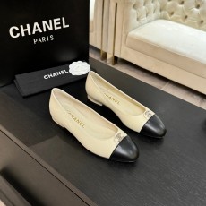 샤넬(Chanel) 뉴 시즌 더블C 배색 슬링백 플랫 슈즈 단화 신발 2.5cm