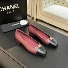 샤넬(Chanel) 뉴 시즌 더블C 배색 슬링백 플랫 슈즈 단화 신발 2.5cm