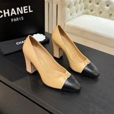 샤넬(Chanel) 뉴 시즌 더블C 배색 슬링백 힐 구두 신발 9cm