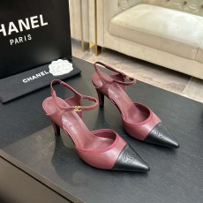 샤넬(Chanel) 26 신상 클래식 배색 스틸레토 힐 구두 샌들 신발