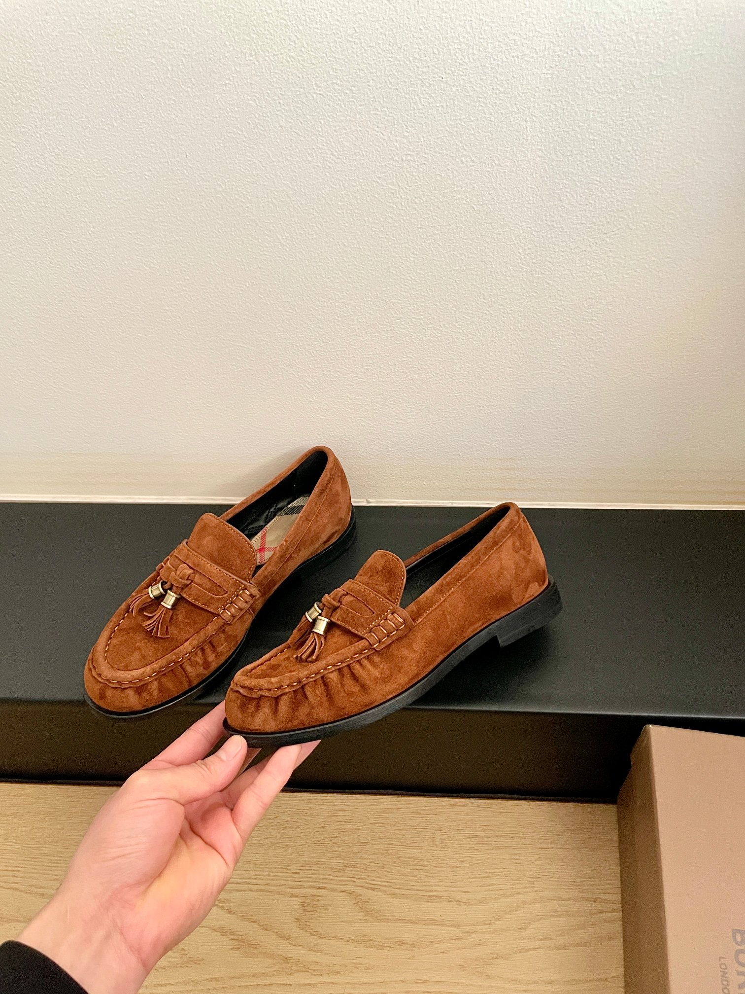 Burberry 버버리 다니엘 리 컬렉션 스웨이드 로퍼 구두 신발