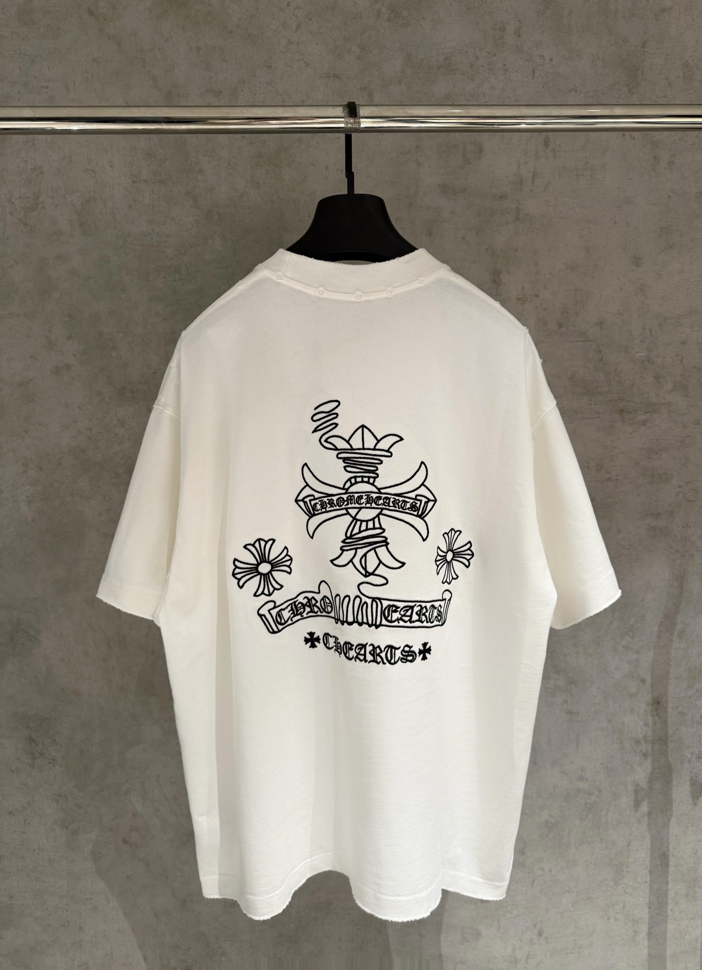 크롬하츠(CHROME HEARTS) 자수 반팔 티셔츠 의류