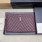 [YSL] 생로랑 클래식 퀼팅 클러치백 - 라지 (버건디 램스킨/골드) 가방
