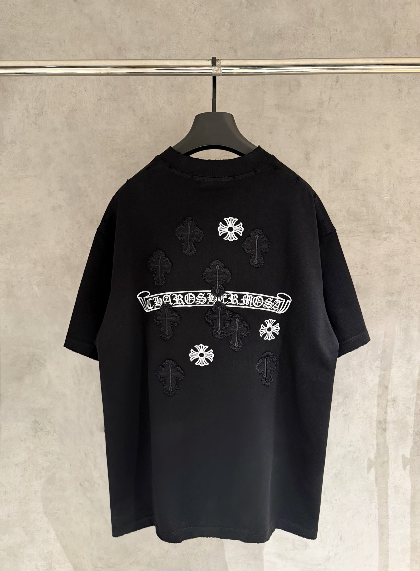 크롬하츠(CHROME HEARTS) 자수 반팔 티셔츠 의류