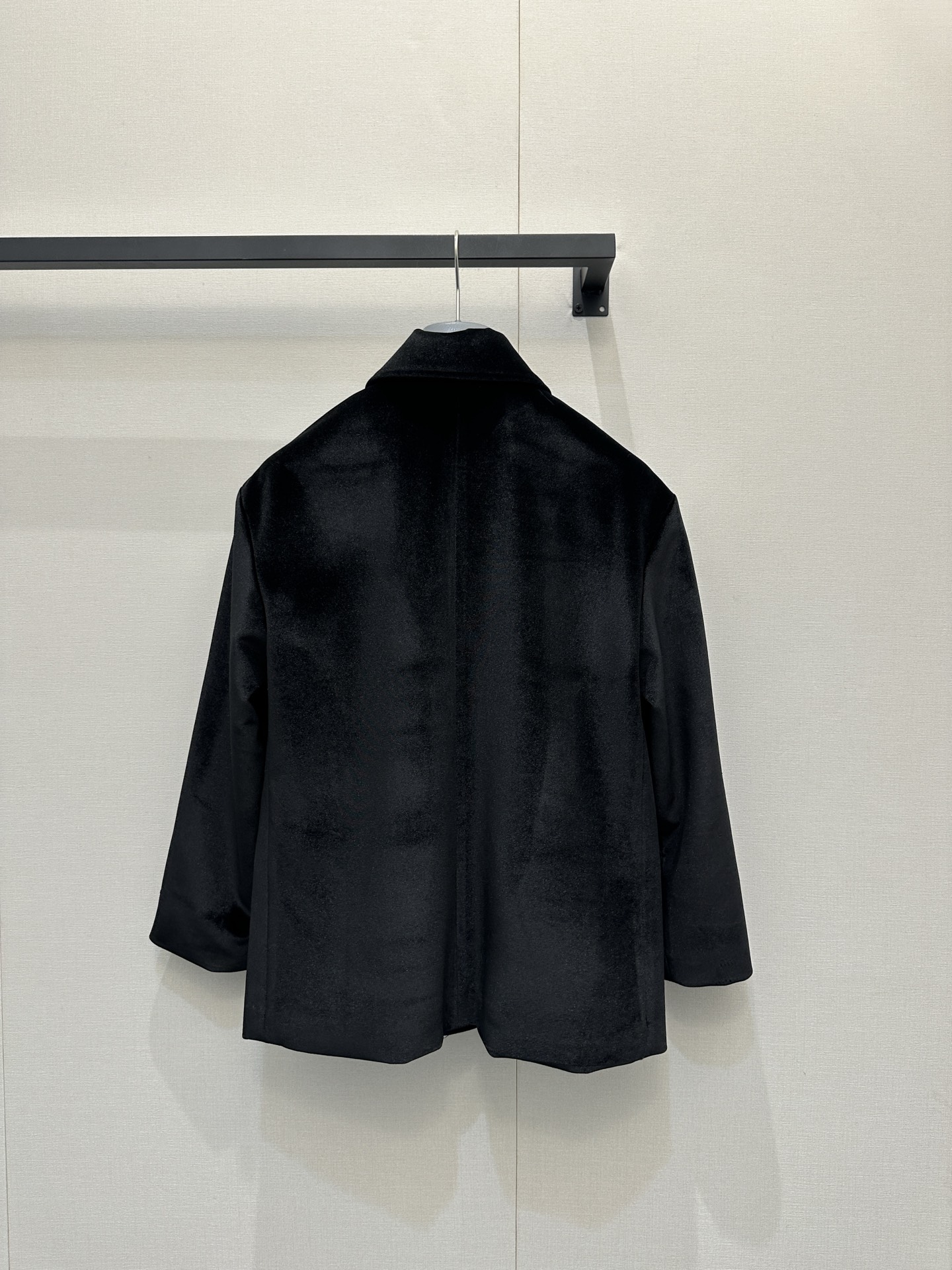 PRADA 프라다 클래식 카라 실크 벨벳 롱 자켓 재킷 의류