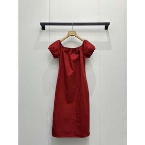 miumiu 미우미우 로고 포인트 오프숄더 A라인 원피스 의류