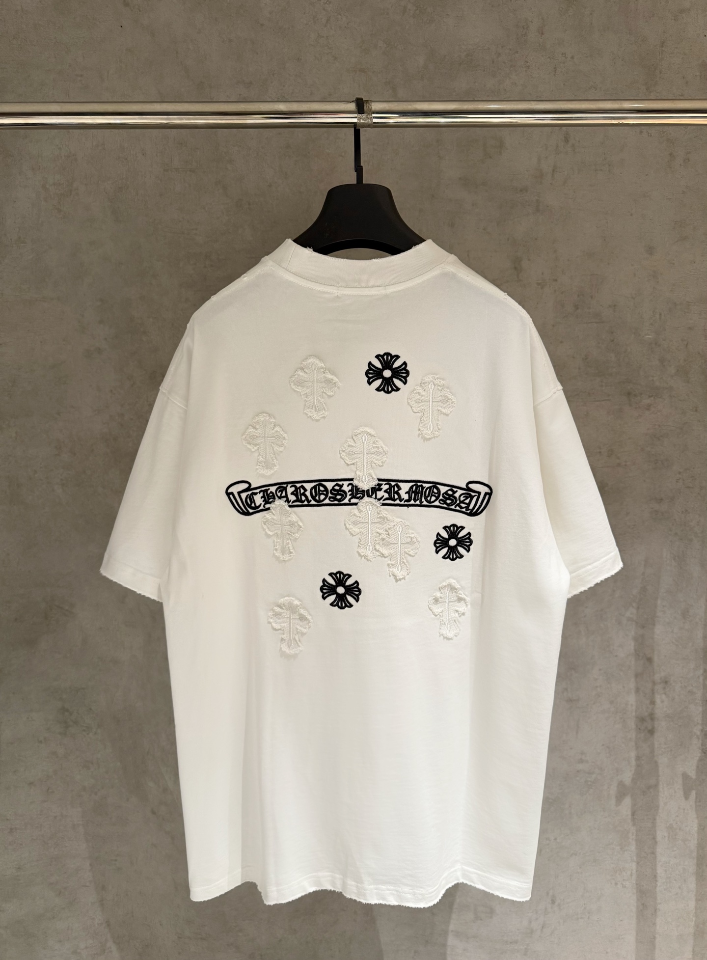 크롬하츠(CHROME HEARTS) 자수 반팔 티셔츠 의류