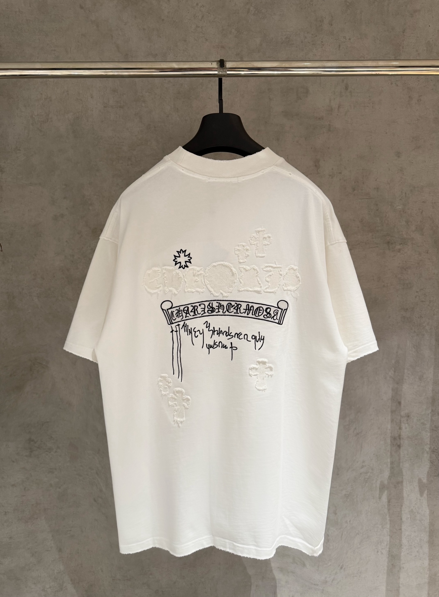 크롬하츠(CHROME HEARTS) 자수 반팔 티셔츠 의류