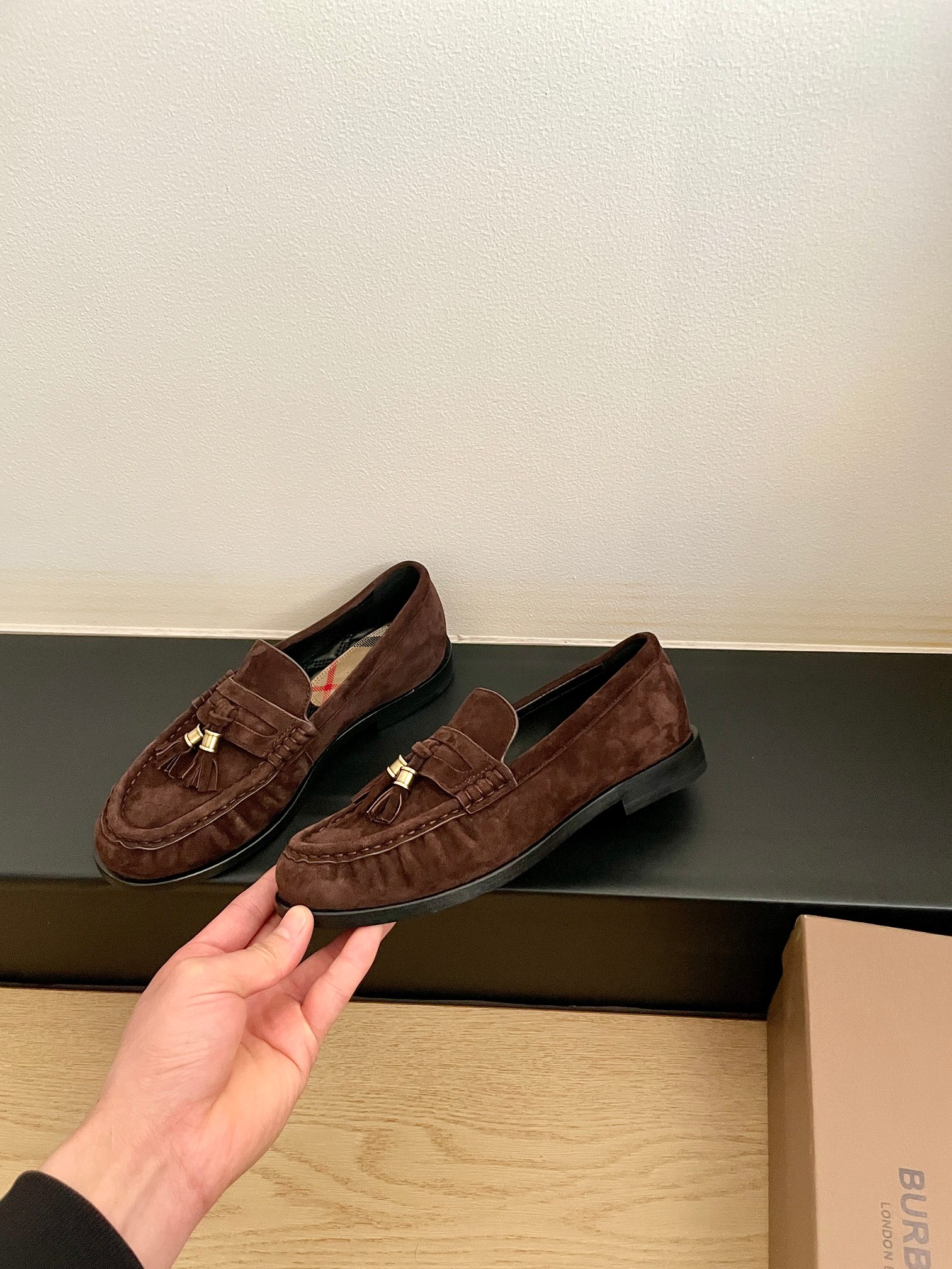 Burberry 버버리 다니엘 리 컬렉션 스웨이드 로퍼 구두 신발