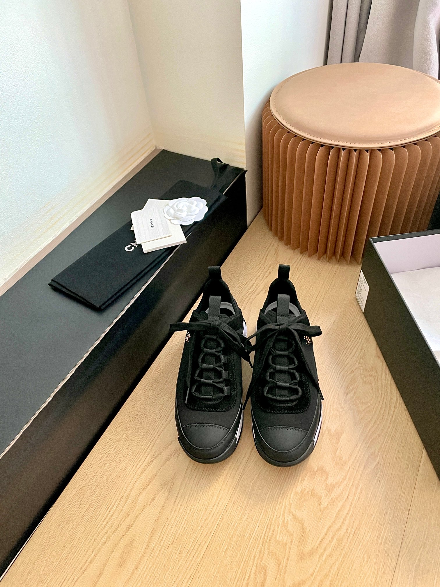 샤넬(Chanel) 클래식 믹스드 파이버 스니커즈 신발